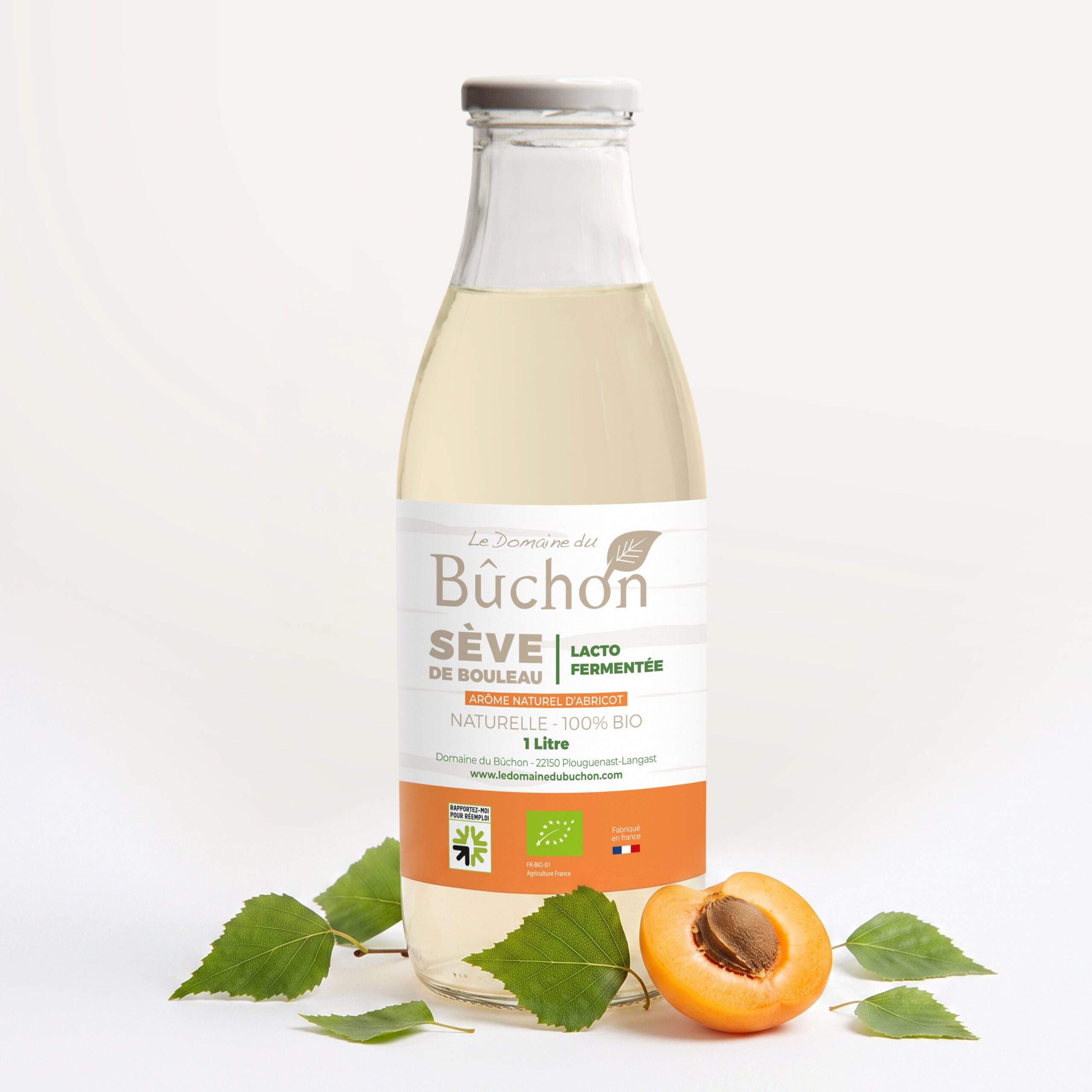 Sève de bouleau bio lacto-fermentée saveur abricot